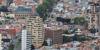 Fotografía panorámica de Bogotá