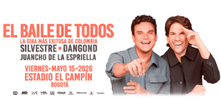 Imagen del cartel promocional del concierto de Silvestre en Bogotá.