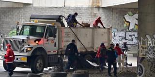 Entidades trabajando en el deprimido de la Estación Bicentenario para recuperar el espacio público