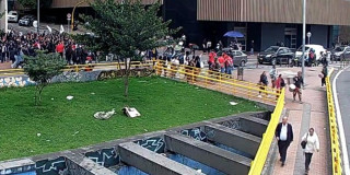 Foto de manifestaciones en Bogotá