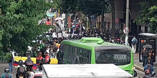 Foto de manifestaciones en Bogotá 