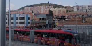 Foto de troncal Caracas Sur de TransMilenio