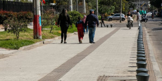 Foto de obras de espacio público en Ciudad Bolívar, al sur de Bogotá.