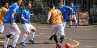 Foto del torneo microfútbol en Barrios Unidos de Bogotá.