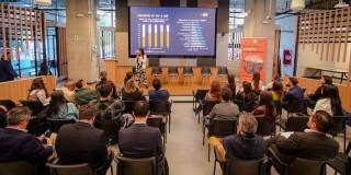 Foto del lanzamiento de 'Smart Talent' para posicionar a Bogotá en los servicios globales con multinacionales.