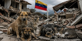 Foto de animales en Venezuela afectados por terremoto.