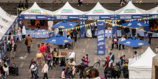 Foto del Gran Mercado Campesino de Bogotá que conectó a más de 200 productores con los capitalinos.
