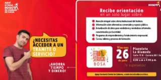 Imagen de la 'Feria a Tu Servicio' en Bosa este viernes 26 de junio 2026.