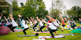 Imagen de personas realizando ejercicio en un parque