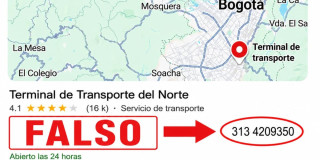 Pantallazo que muestra el número falso medinate el cual se estafa: 313 420 9350