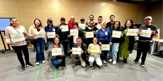 Foto de un grupo de ciudadanos de la localidad de Kennedy