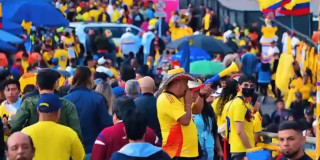 Multitud de hinchas de la Selección Colombia 