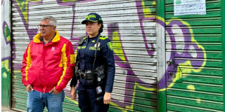 Foto de funcionarios del Distrito en operativo de seguridad