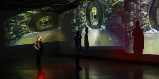 Imagen de la exposición Katabasis en la Galería Santa Fé.