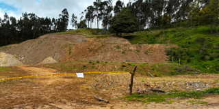 Cuenca alta del río Bogotá con actividades de movimiento de tierras