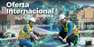 Foto de trabajadores en un proyecto ambiental en Bogotá.