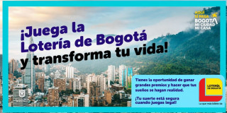 Pieza gráfica de la Lotería de Bogotá.