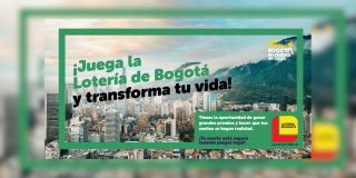 Pieza gráfica sobre la Lotería de Bogotá 