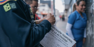 Foto del operativo a centros odontológicos en Tunjuelito, al sur de Bogotá.
