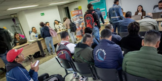 Foto de las ferias de empleo en Bogotá.