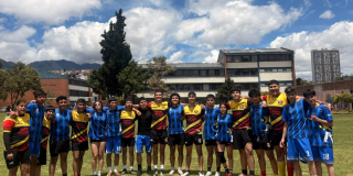 Foto de un equipo de rugby de Bogotá