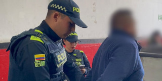Hombre capturado por la Policía de Bogotá. 