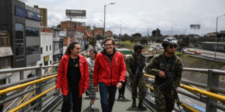 Secretario de Gobierno, Gustavo Quintero Ardila, durante recorrido.