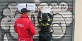 Foto de funcionarios del Distrito en operativo de seguridad