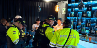Foto de funcionarios del Distrito en operativo de seguridad
