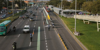 Foto de una vía de Bogotá 
