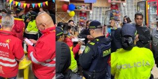Funcionarios y policías en operativos de control a establecimiento