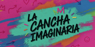 Pieza de colores con el texto La Cancha Imaginaria