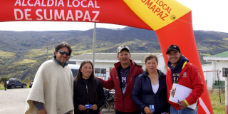 Foto de 4 cuidadanos enla localidad de Sumapaz, al sur de Bogotá.