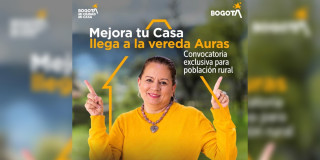 Foto que muestra el texto: mejora tu casa llega a la vereda aura 