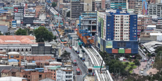 Foto de un frente de obra del Metro 