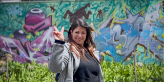 Foto de Tatiana Gómez, artista de Ciudad Bolívar.
