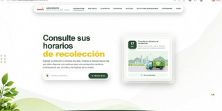Foto que muestra la página principal del portal web Aseo Bogotá 