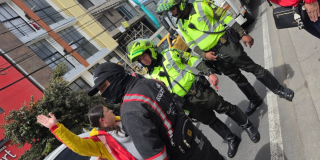 Foto de funcionarios del Distrito en operativo de seguridad