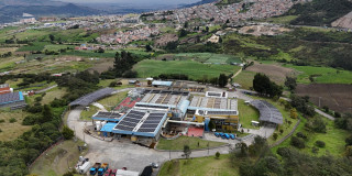 Foto panorámica que muestra la PTAP El Dorado