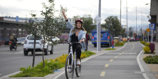 Foto de la nueva ciclorruta de la avenida 68