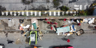 Imagen desde la altura a una de las calles del barrio La Isal del Sol