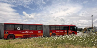 Foto de un bus de TransMilenio