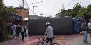 Foto de accidente en vía La Calera