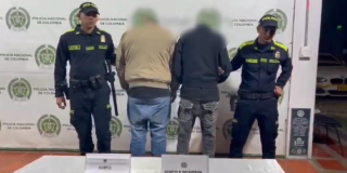 Foto de hombres capturados en la última semana en Bogotá.