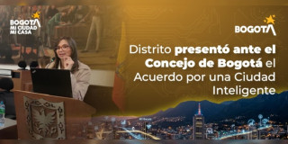Foto del logo de Acuerdo Ciudad Inteligente en Bogotá.