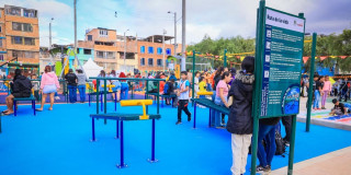 Foto del nuevo parque de La Virgen Bilbao de Suba, al norte de Bogotá.