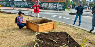 Foto de una jornada de aprovechamiento de residuos orgánicos en Bogotá,