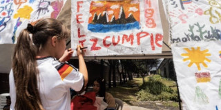 Foto de la Feria Ambiental de promoción del cuidado de la calidad del aire en Bogotá.