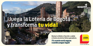 Pieza gráfica sobre la Lotería de Bogotá 