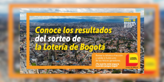 Pieza gráfica sobre la Lotería de Bogotá 